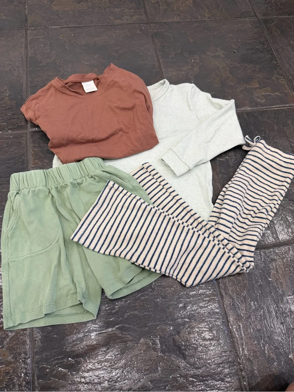 Zara Girls Outfit Bundle Size 6Y Earth Tone Capsule Wardrobe Matching Set